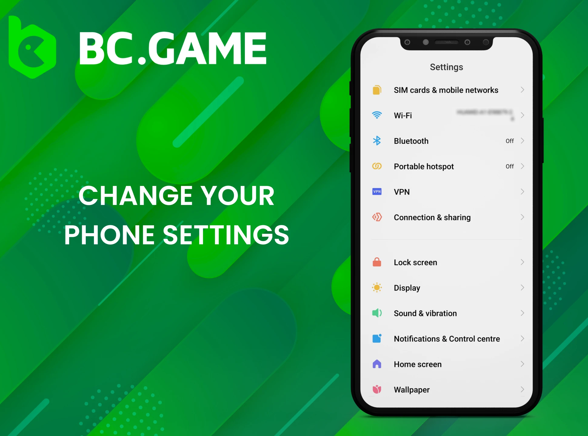 To download the BC Game app on your Android device, change your phone settings.