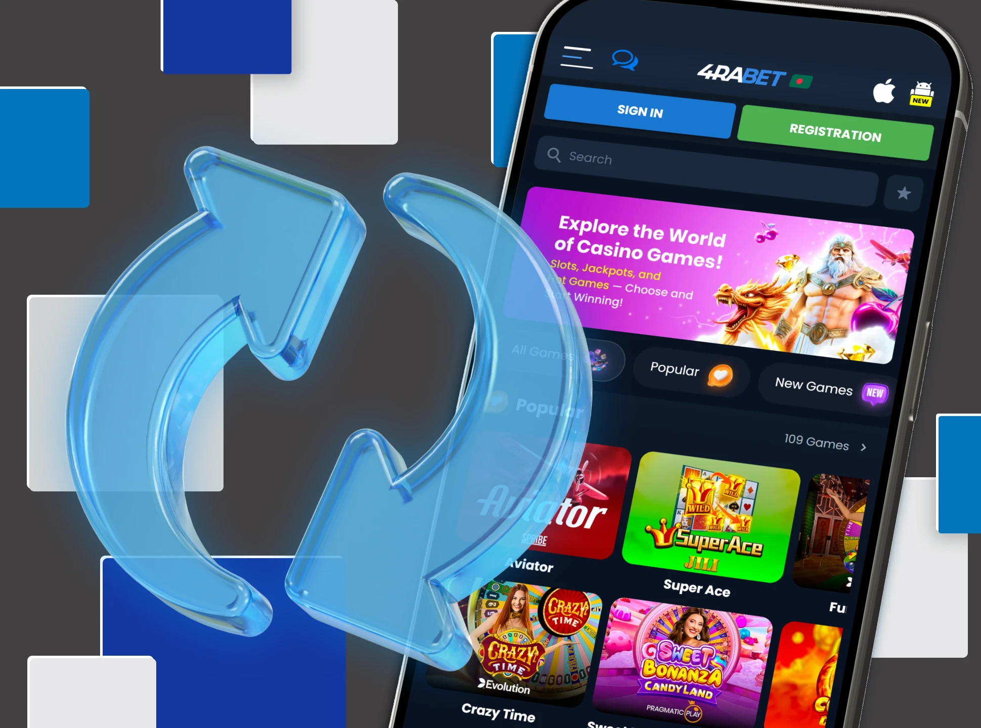Easily update the 4Rabet casino app in just a few simple steps.