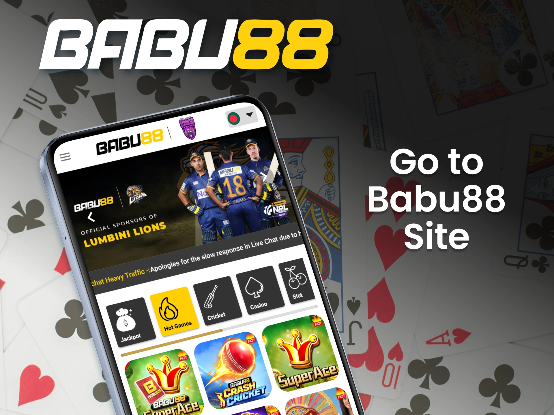 Navigate to the Babu88 official website.
