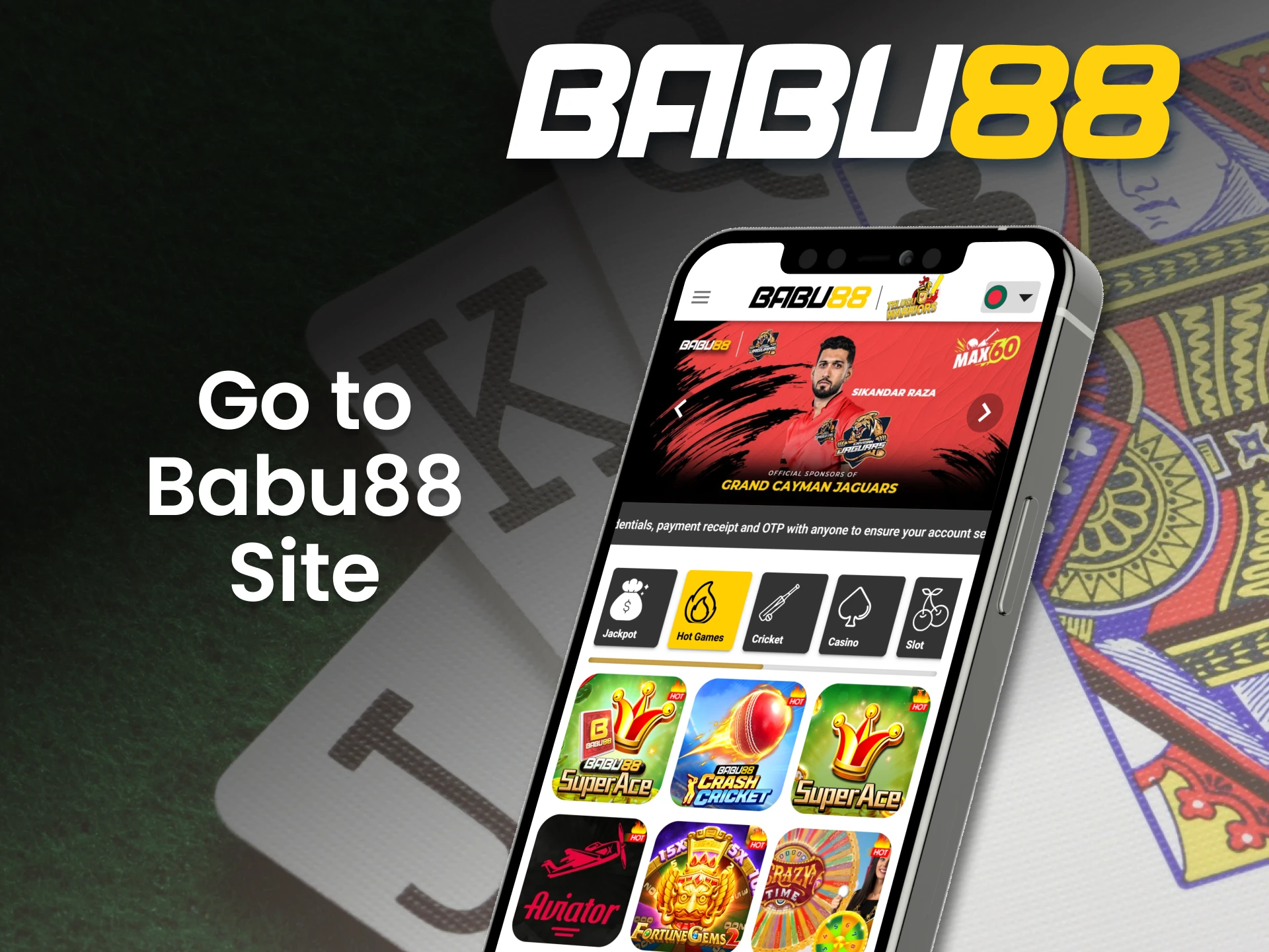 Open the Babu88 website on your iOS device.