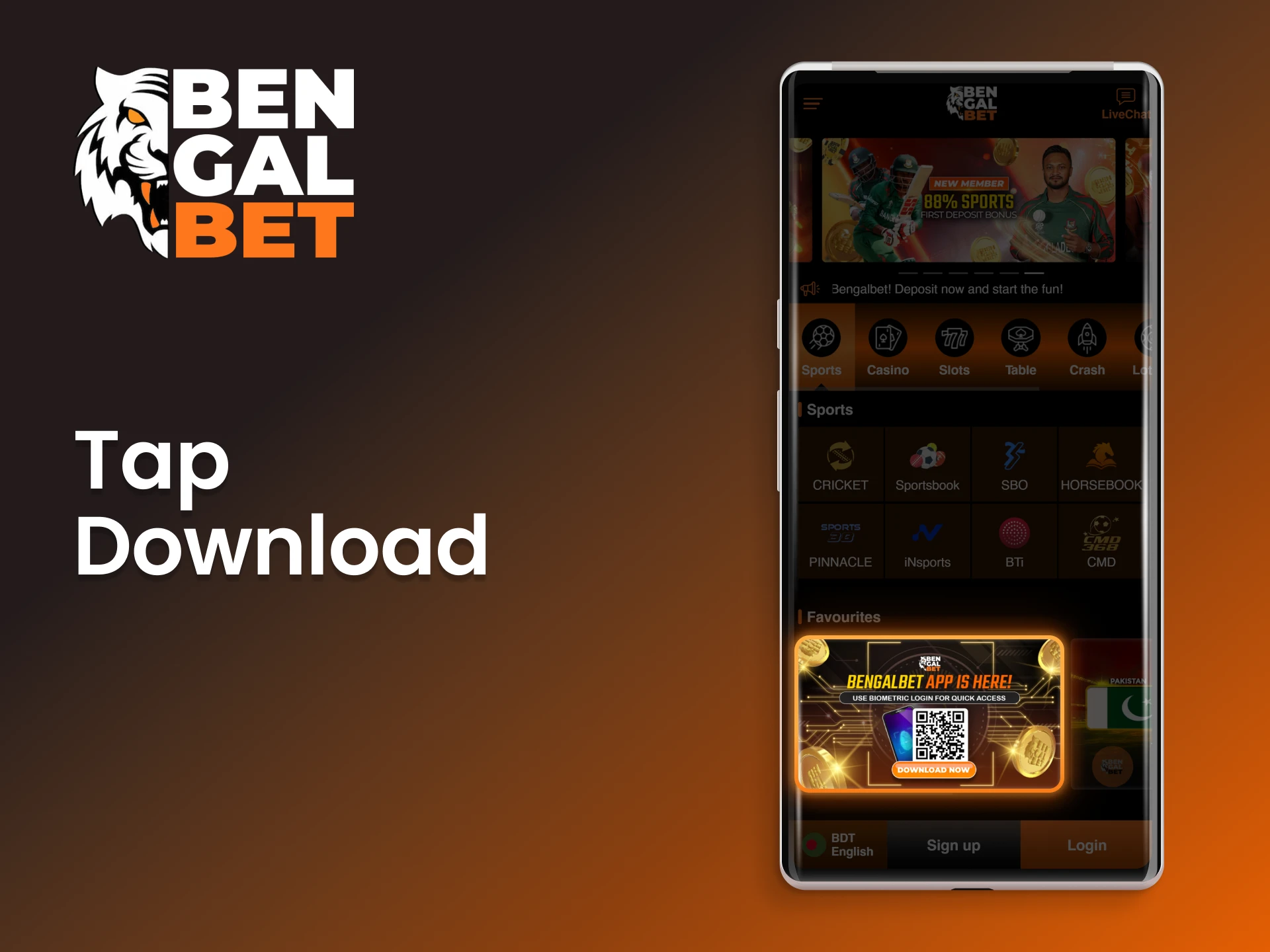 Find the link to download the Bengalbet app.