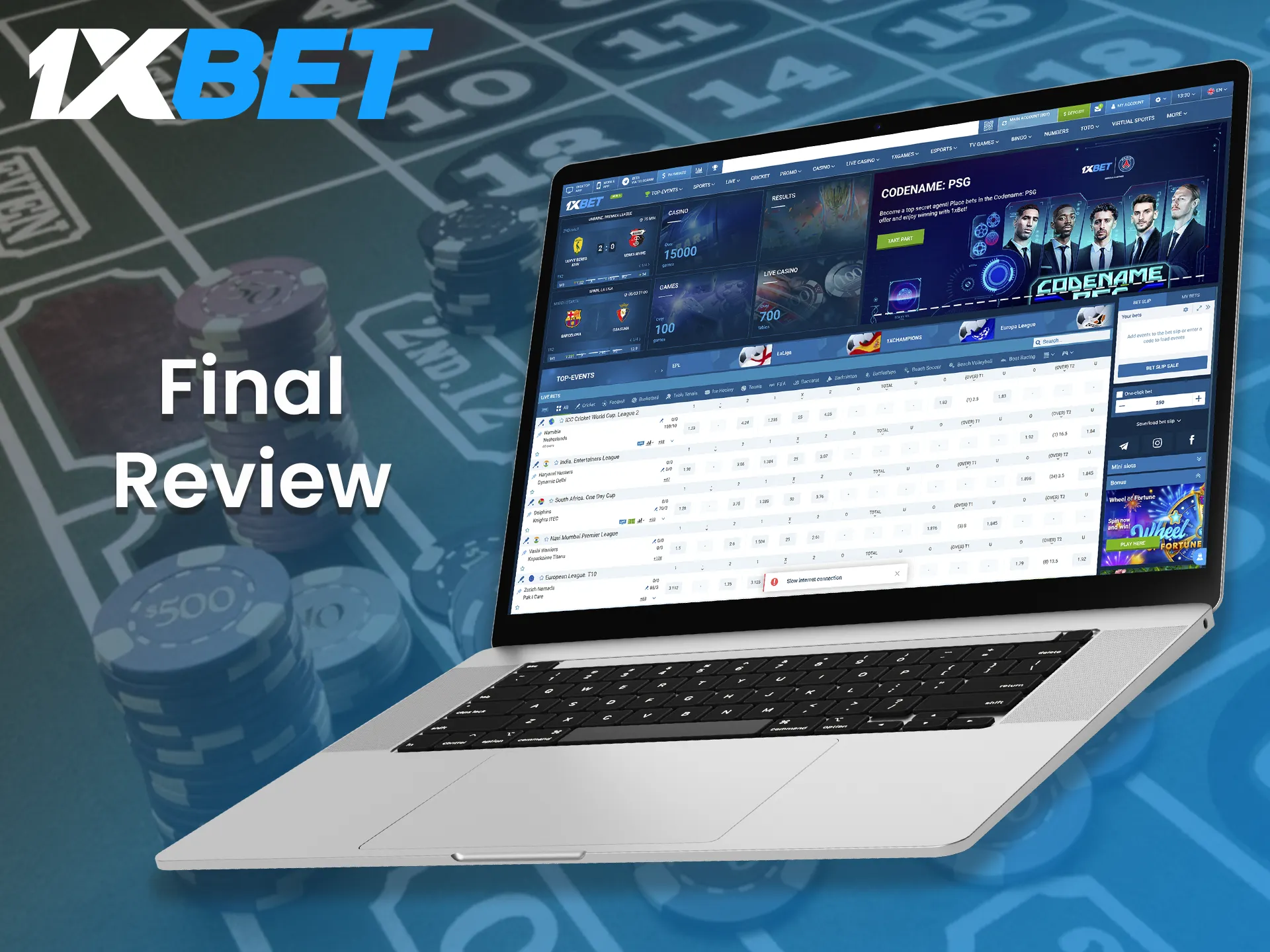 1xBet is a great choice for online gambling and sports betting.