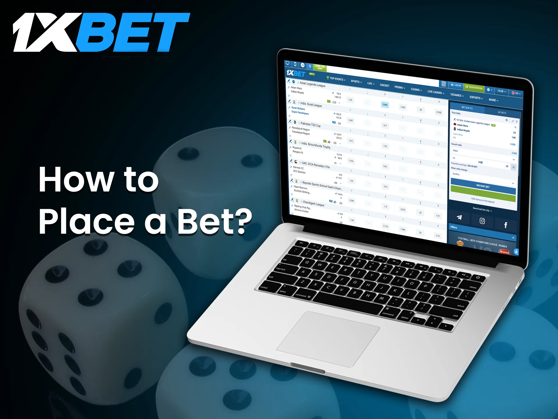 Placing a bet on 1xBet is quick and easy for all players.