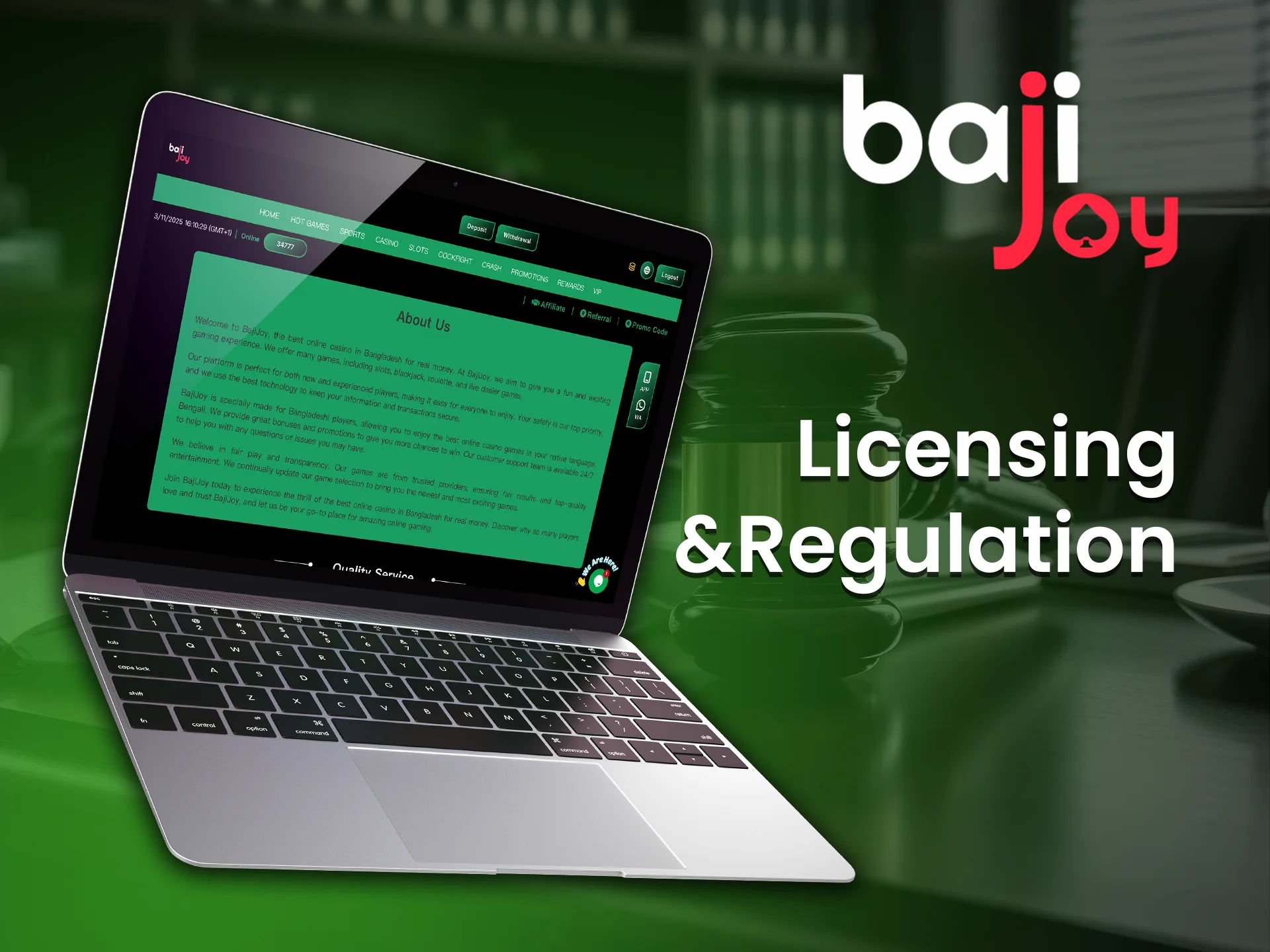 Learn about Bajijoy casino licensing and regulation for a safe gaming experience.