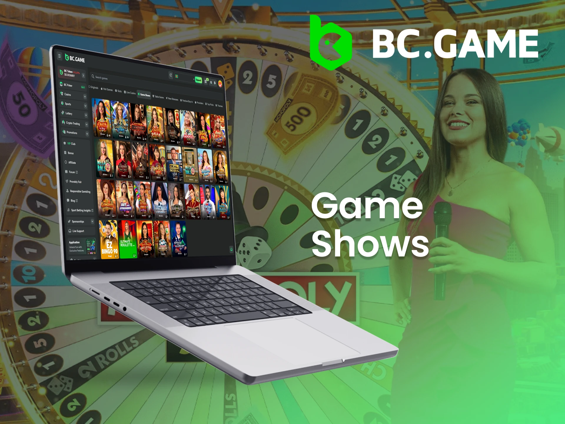 Get ready to play your favorite TV game shows at BC Game.