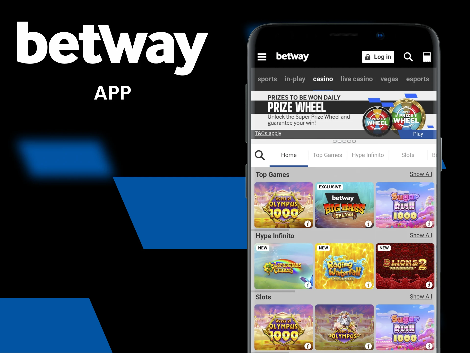 Install the Betway mobile app and play anytime anywhere.