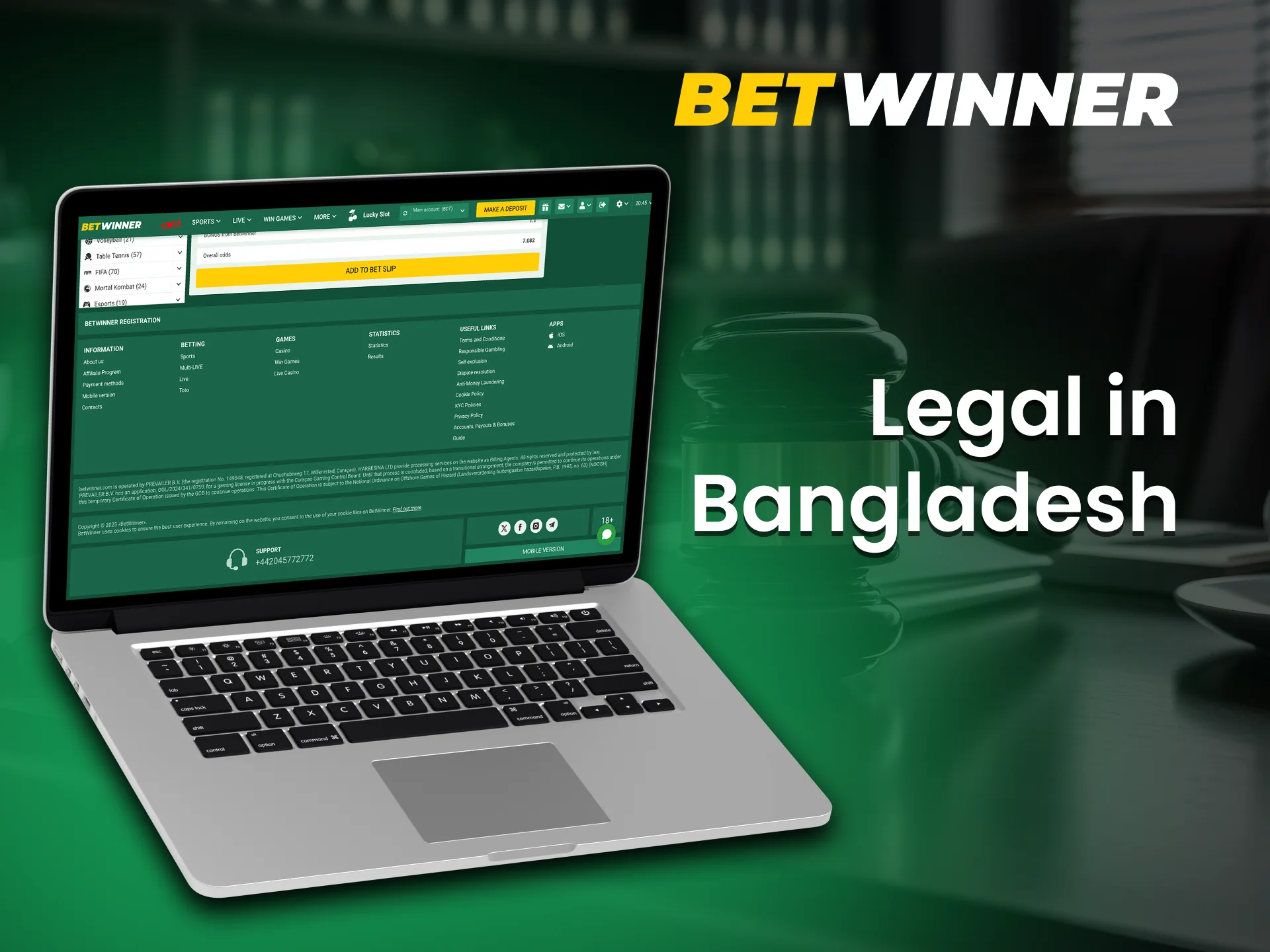 Betwinner casino is legal in bangladesh and provides a secure platform for players.