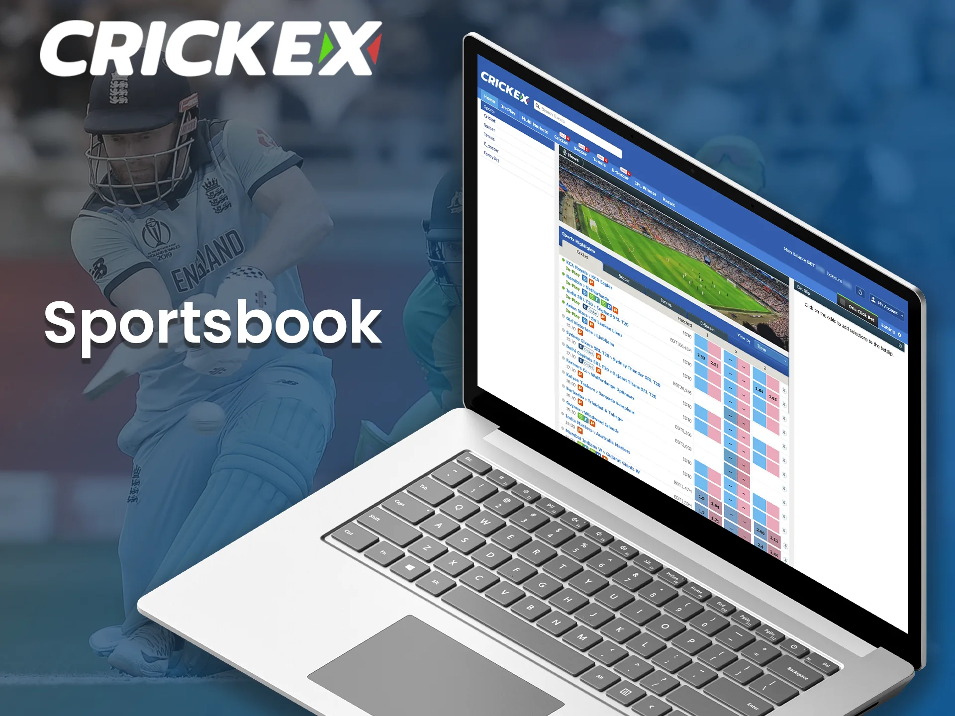 Bet on different types of sports at Crickex website.