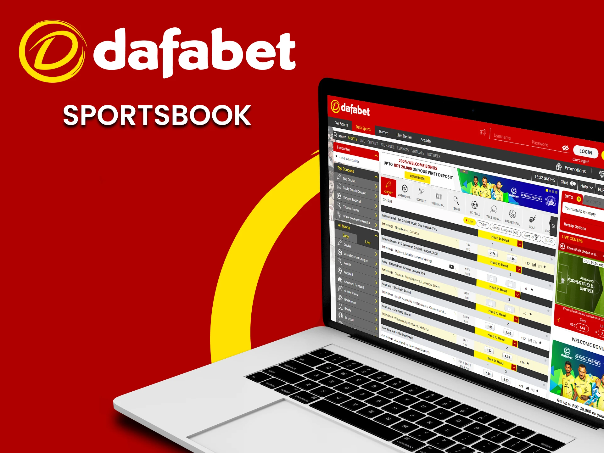 Dafabet sportsbook bet on your favorite sports and win big.